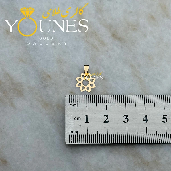 آویز طلا گل هنری